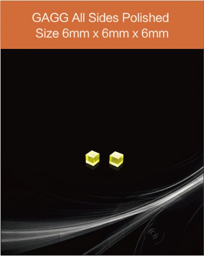 GAGG Ce scintillation crystal, GAGG Ce scintillator, GAGG Ce Crystal,   Ce:Gd3Al2Ga3O12 crystal, 6x6x6mm